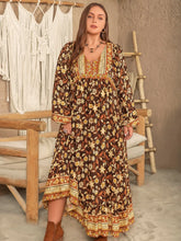 Floral Print Viscose Maxi Dress Multicolor