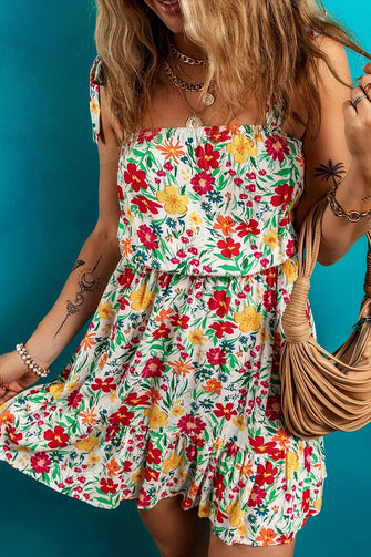 Floral Print Viscose Summer Sundress Casual Lightweight Dress Floral