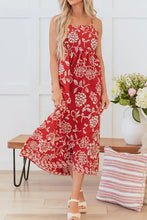 Floral Printed Spaghetti Strap Empire Waist Maxi Dress Woman Maxi Dress