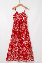 Floral Printed Spaghetti Strap Empire Waist Maxi Dress Woman Maxi Dress