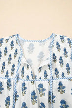 Floral Puff Sleeve Mini Dress with Pockets Woman Casual Dress