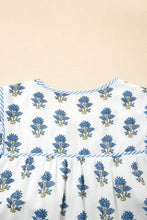 Floral Puff Sleeve Mini Dress with Pockets Woman Casual Dress