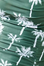 Floral Ruched One Piece Swimsuit with Non Removable Padding Swimwear