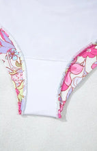 Floral Ruffled One Piece Swimsuit with Removable Padding Swimwear