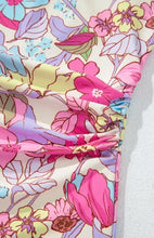 Floral Ruffled One Piece Swimsuit with Removable Padding Swimwear