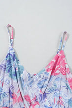 Floral Spaghetti Strap Surplice Neck Shirred Waist Mini Dress Casual Dresses