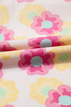 Floral Square Neck Puff Sleeve Pleated Flared Midi Dress Woman Casual Dress