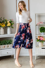 Floral Wrap Ruffle Skirt with Elegant Midi Length and Feminine Detail