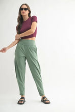 Flowbarrel High Waist Active Green Harem Pants for Women