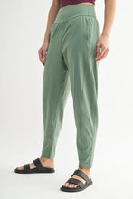 Flowbarrel High Waist Active Green Harem Pants for Women