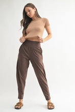 Flowbarrel High Waist Brown Lounge and Jogger Active Pants for Women