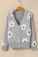 Flower Button Up Long Sleeve Cardigan Woman Outerwear