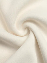 Soft off-white knit fabric with subtle textured weave on flower dropped shoulder sweatshirt highlighting dropped shoulder design