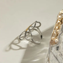 Flower Ring Silver and 18k Gold-Plated Stainless Steel Jewelry Fashion Jewelry