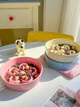 Comedero lento para mascotas en forma de flor rosa con canales en espiral y para cereales