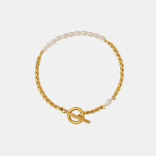 Bracciale in Acciaio Titanio con Perla d'Acqua Dolce Bracciali