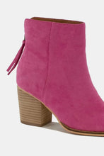 Fuchsia Suede Point Toe Ankle Boot for Women
