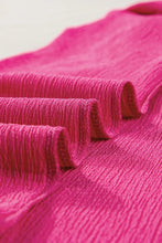 Fuchsia V-Neck Short Sleeve Knit Top for Women
