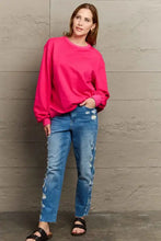 Full Size Round Neck Long Sleeve Sweatshirt Woman Sweatshirts