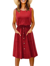 Full Size Round Neck Sleeveless Tank Dress Plus Size Casual Dresses