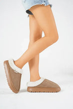 Furry Round Toe Platform Slippers Woman Slippers