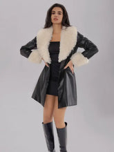 Fuzzy Long Sleeve Longline Coat Woman Outerwear