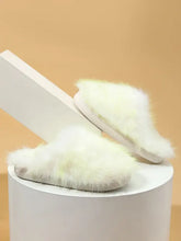 Fuzzy Round Toe Slippers Woman Slippers