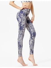 Galaxy Print Leggings with Blue Trim for Women Woman Leggings