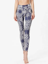 Galaxy Print Leggings with Blue Trim for Women Woman Leggings