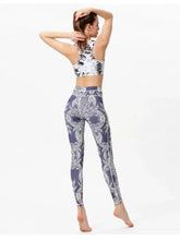 Galaxy Print Leggings with Blue Trim for Women Woman Leggings