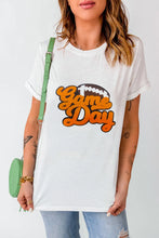 Game Day Graphic White T-Shirt for Women