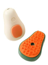 Sanfte Silikonborsten-Tierduschbürste für die Badezeit, Creme und Orange