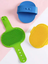 Spazzola delicata in silicone per rimuovere i peli degli animali con setole verde brillante