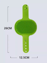Spazzola delicata in silicone per rimuovere i peli degli animali con fori verdi regolabili