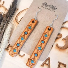 Geometric Leather Bar Earrings Earrings