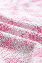 Geometric Print Textured Flap Pocket Shacket Woman Outerwear