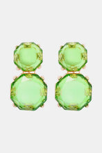 Geometrical Shape Zinc Alloy Frame Dangle Earrings Neon Green One Size Earrings