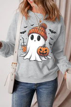Women’s gray ghost round neck long sleeve sweatshirt