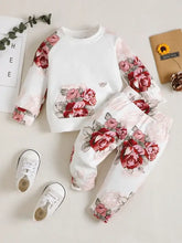Girls Floral Print Long Sleeve Top and Pants Set