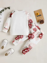 Girls Floral Print Long Sleeve Top and Pants Set