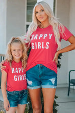 Girls letter graphic coral T-shirt with distressed denim shorts set