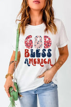 God Bless America White T-Shirt for Women White Woman T Shirts