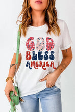 God Bless America White T-Shirt for Women White