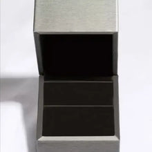 Sterling silver organizer box with inlaid zircon compartments