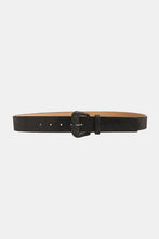 Gold glitter PU leather belt with rectangular buckle for women