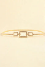 Gold iron belt with zinc alloy buckle and square shape zinc links