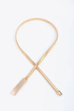 Gold iron skinny belt with rectangular buckle for women