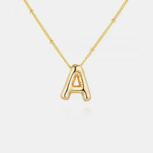 Gold-Plated Bubble Initial Necklace Style A One Size Necklaces