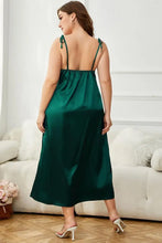 Gold Satin V-Neck Slip Dress for Women Sleeveless Minimalist Style Sleep Dresses