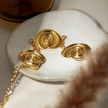 Shiny gold snail shell spiral charm necklace pendants
